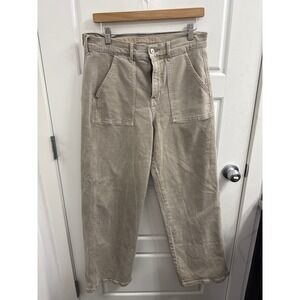 American Eagle Skater Jean Khaki Tan Wide Leg Utility Patch Pocket Pants 10